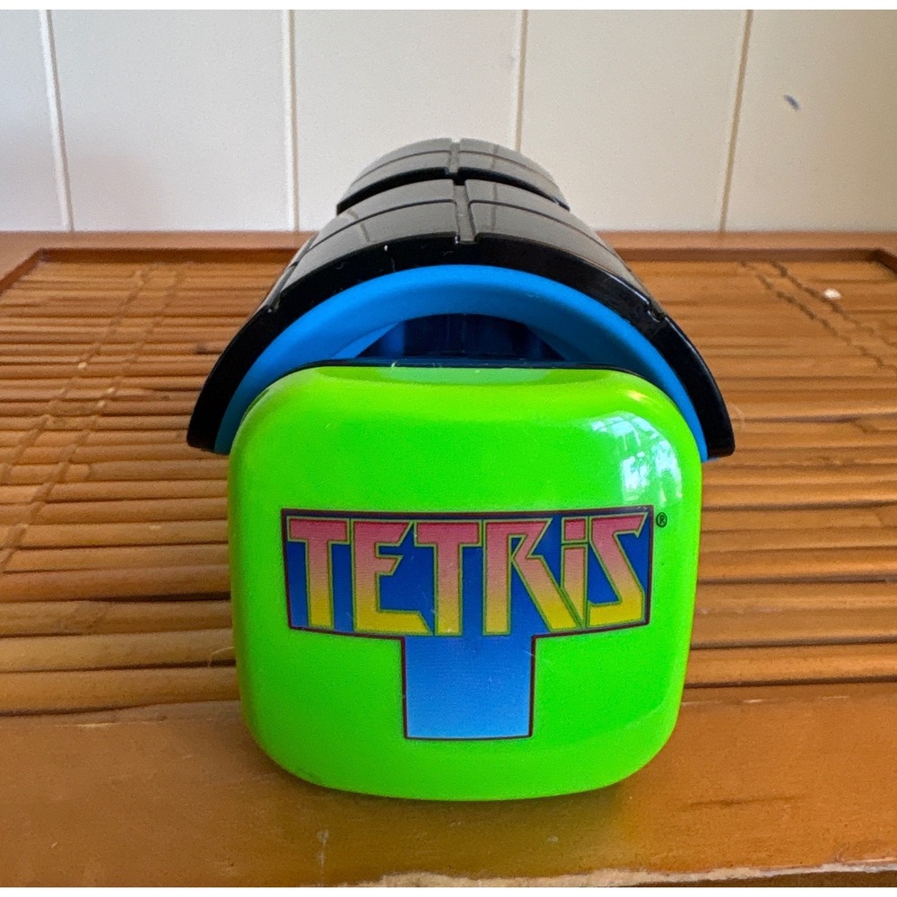 Hasbro Bop It Tetris Handheld Electronic Game Green Black Blue Retro Puzzle Toy